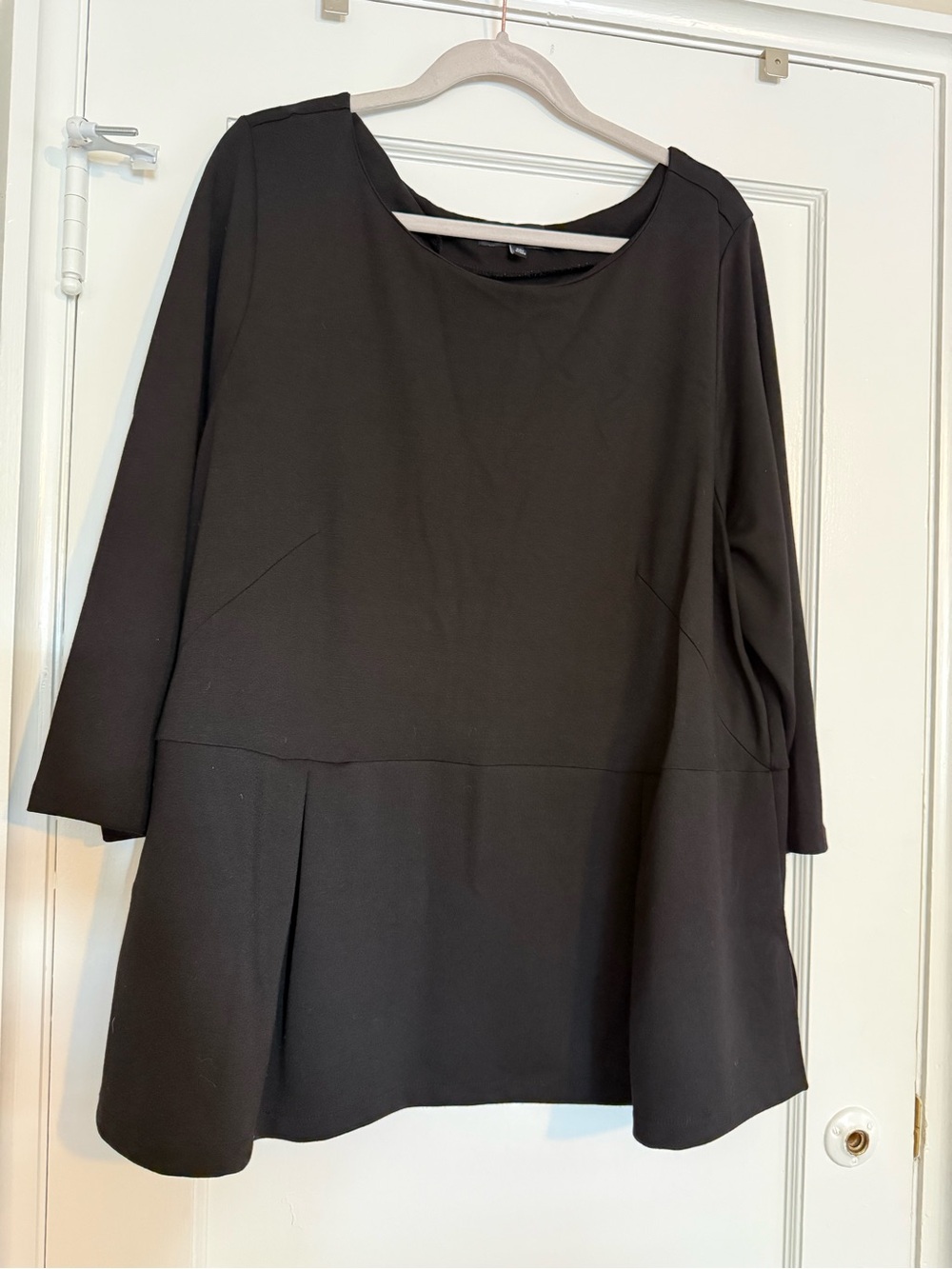 Eloquii Black Peplum-Style Top